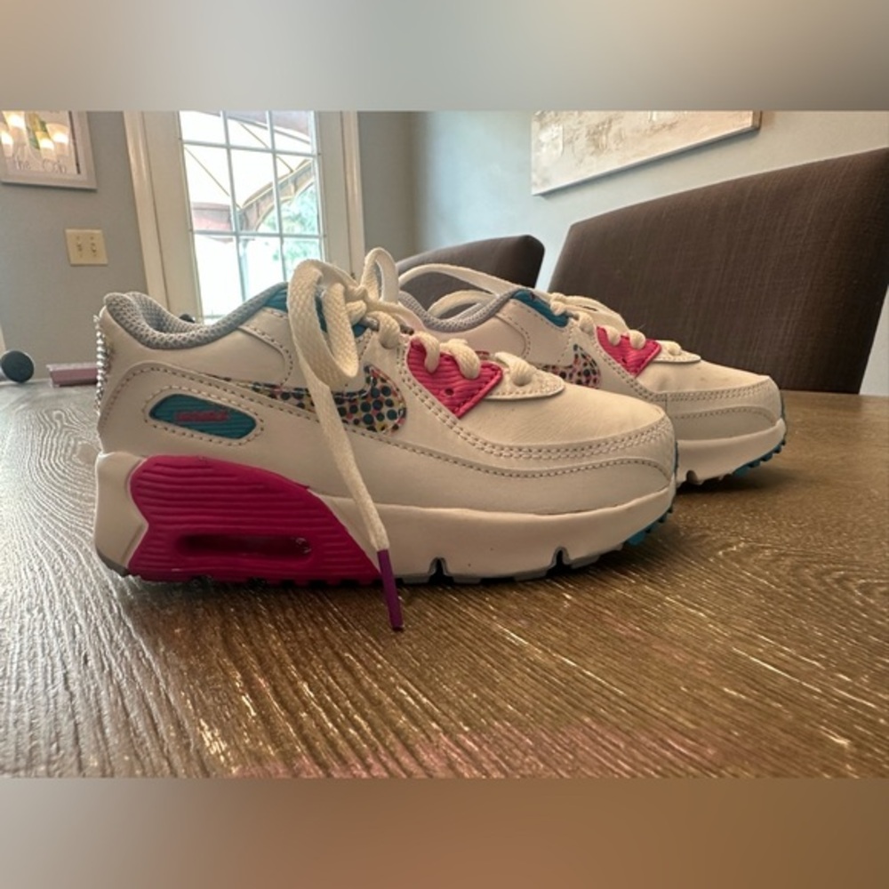 NWOB NIKE AIR MAX 90 LTR SE GS PURPLE BRIGHT COLORS - Size 10C SKU:349